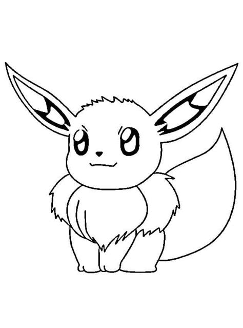 Desenhos de Adorável Eevee 1 para Colorir e Imprimir ColorirOnline