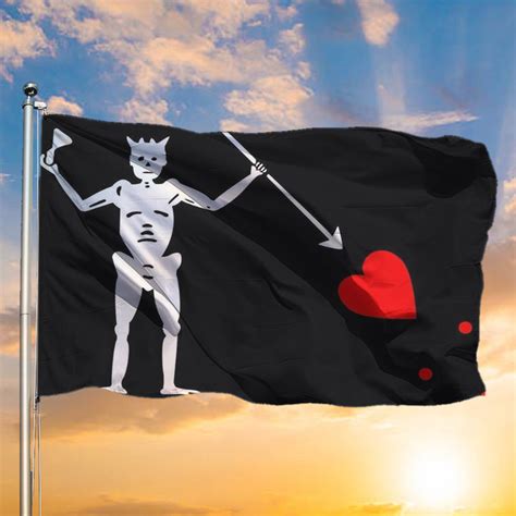 Blackbeard Flag Edward Teach Pirate Jolly Roger Blackbeard Pirate Flag