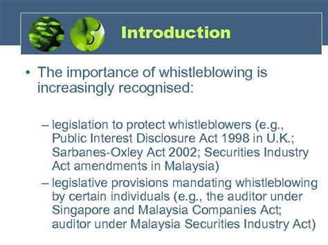 Whistleblowing Developments And Implementation Issues Institute Of Internal