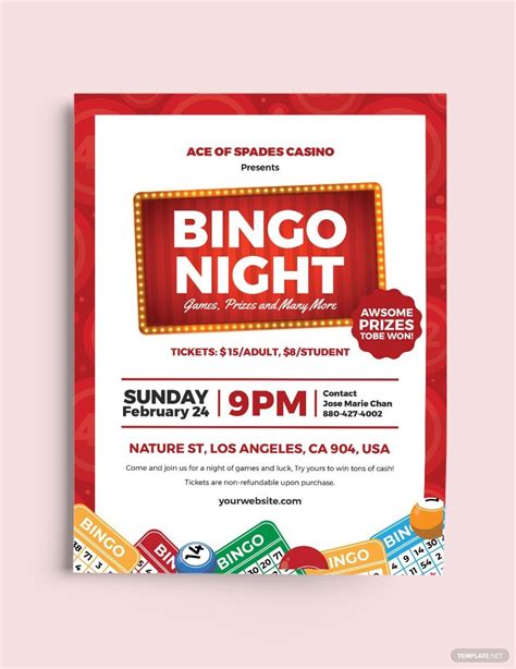 Bingo Border Flyer Template In Illustrator Pages Psd Word Publisher