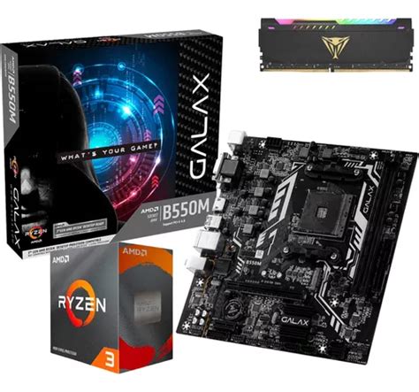 Kit Placa M E Galax B M Amd Ryzen Gb Mhz Frete Gr Tis