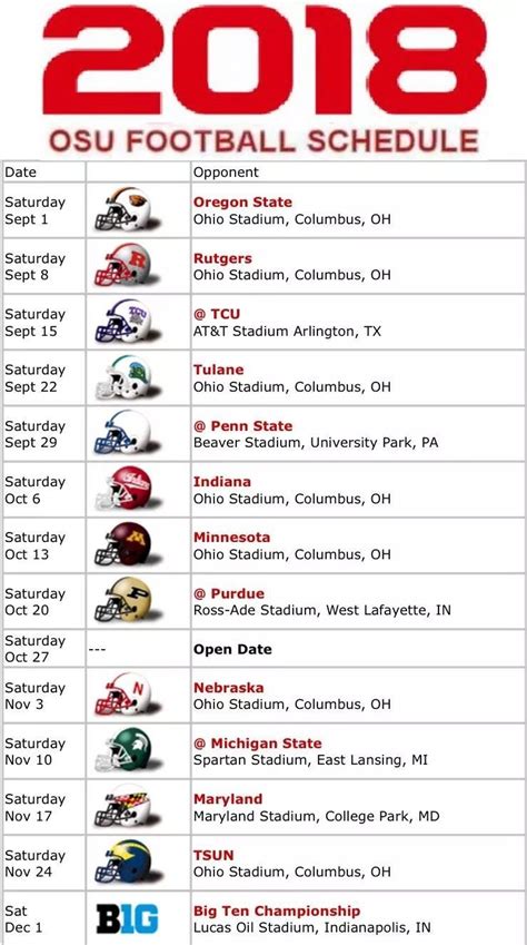 Ohio State Football Schedule 2024 Printable Free Download Inger Lenette