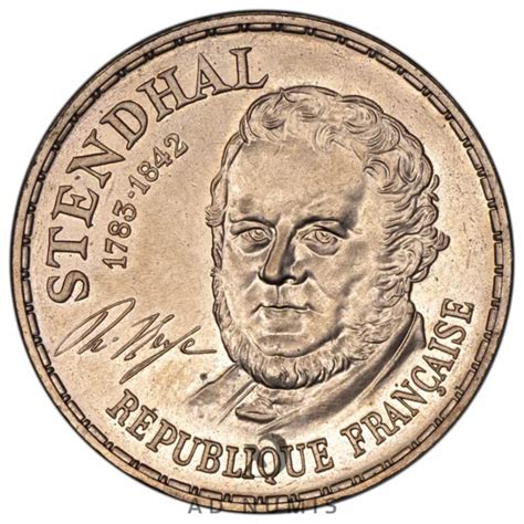 FRANCE 10 FRANCS Stendhal 1983 ESSAI Tranche A SPL pièce de monnaie