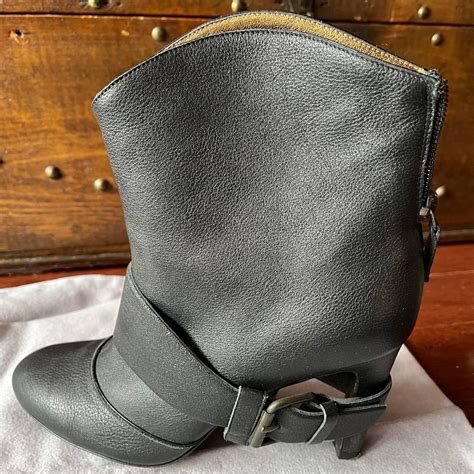 borgo black leather ankle stiletto heels ankle boots gem