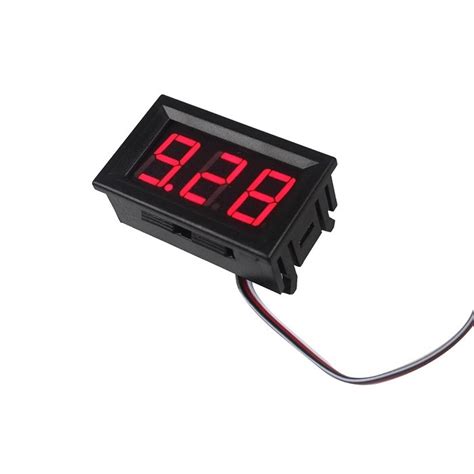 Wire Dc To V Dc Red Led Digital Voltmeter