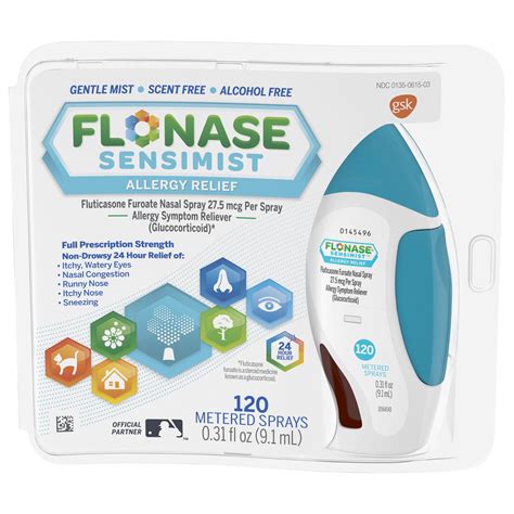 Flonase Sensimist Non Drowsy Allergy Relief Spray, Gentle Mist, 120 Sprays - Walmart.com ...