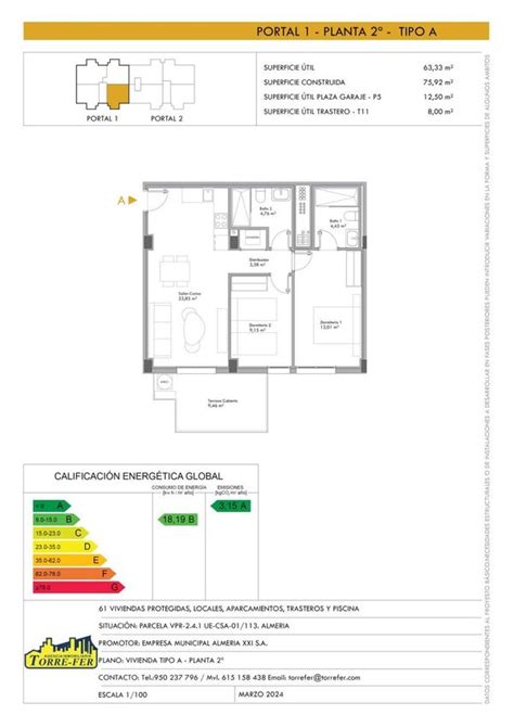 Piso en venta en calle el Olivo Barrio San Luis Los Molinos Almería