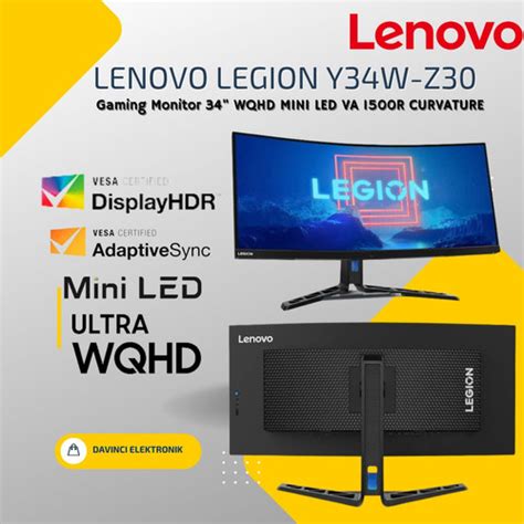 Jual LENOVO LEGION GAMING MONITOR 34 CURVE UWQHD MINI LED 180HZ