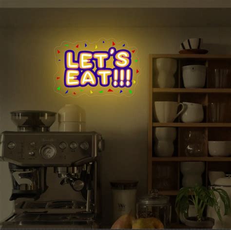 Let S Eat Neon Sign Fnaf Inspired Neon Sign Personalized Birthday T Home Wall Decor