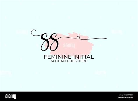 SS Beauty Monogramm Und Elegantes Logo Design Handschrift Logo Der