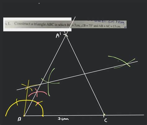 Construct A Triangle Abc In Which Bc Cm B And Ab Ac Cm