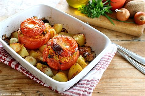 Pomodori Ripieni Di Legumotti Con Patate E Cipolle 2 Amiche In Cucina