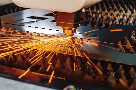 High Precision Cnc Laser Cutting Metal Sheet Stock Image Image Of