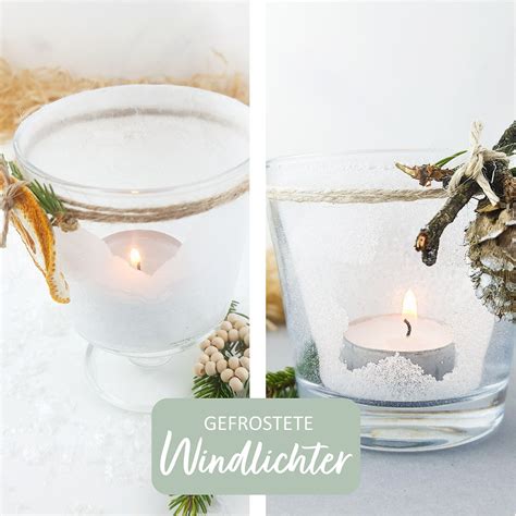 DIY 2 Windlichter Mit Frosteffekt Aus Salz Und Zucker