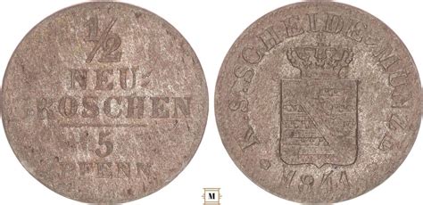 Germany Sachsen Neu Groschen Pfennig G Friedrich August Ii