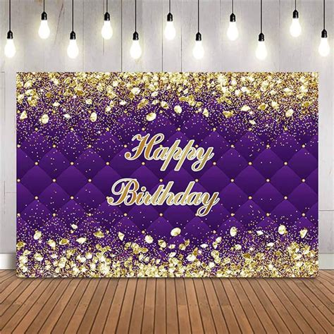 Happy Birthday Decorations Banner Purple Happy Birthday 52 Off