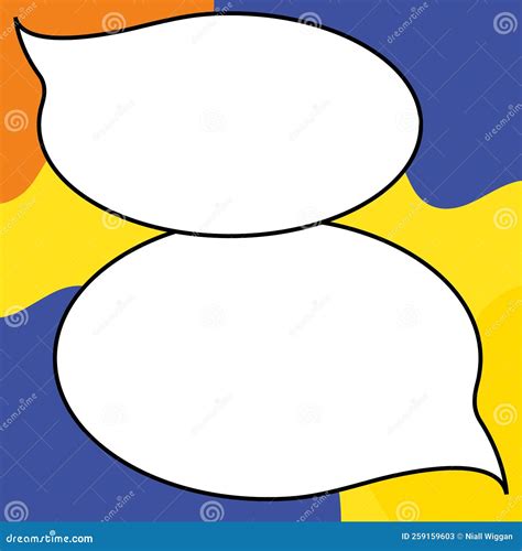 Comic Blank Speech Bubble With Copy Space Over Circular Color