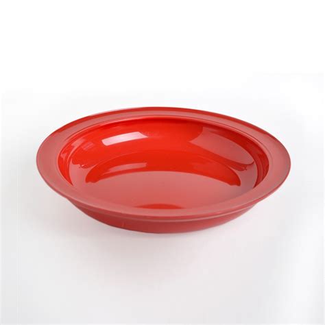 Independence Non Skid Inner Lip Plate Red For Low Vision Users