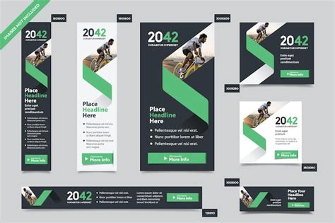 Premium Vector Corporate Web Banner Template In Multiple Sizes