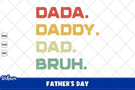 Dada Daddy Dad Bruh Svg Fathers Day Graphic By Uchava · Creative Fabrica