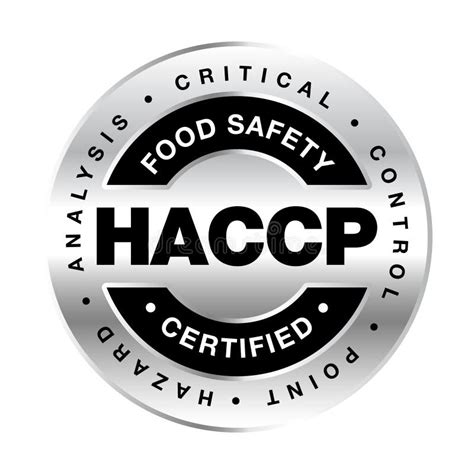 Haccp Hazard Analysis Critical Control Point Food Safety Certified Vector Badge Icon Logo