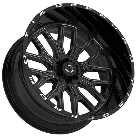 Tis Wheels Bm Gloss Black Milled Off Road Rims Tor