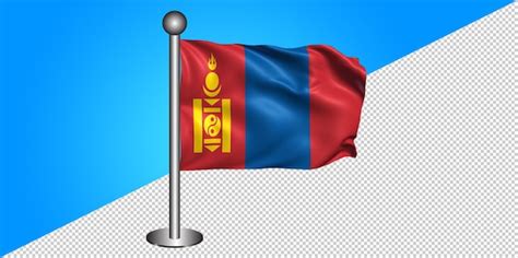 Icono De La Bandera De Mongolia 3d Insignia Png Fondo Transparente