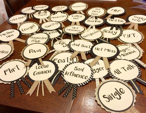 Glittered Bridal Shower Bachelorette Party Pins By Dnicedetails