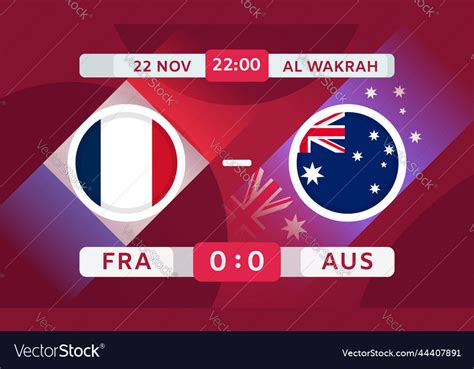 France vs australia match design element football Vector Image