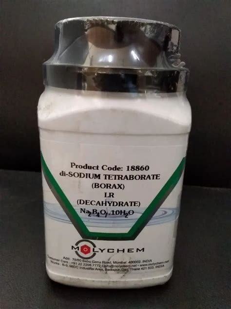 White Powder Di Sodium Tetraborate Borax Bottle Packaging Size 500 G At Rs 240 Kg In Jaipur