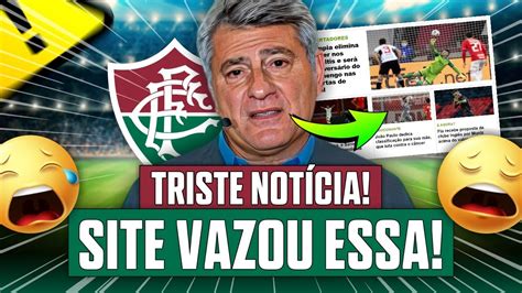 Vazou Explodiu Na Web Torcida Fica Revoltada Essa Not Cia