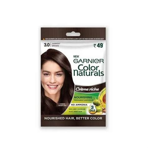 Ojya Dark Brown Garnier Color Naturals Creme Hair Color For Parlour