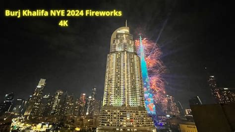 DUBAI 4K Static Video EMAAR New Year Eve 2024 At Burj Khalifa