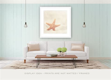 Starfish Wall Decor Seashell Print Large Beach Wall Art Etsy