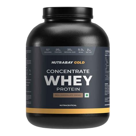 Nutrabay Gold 100 Whey Protein Concentrate 2 Kg 44 Lb Rich Chocolate Creme Nutrabay™