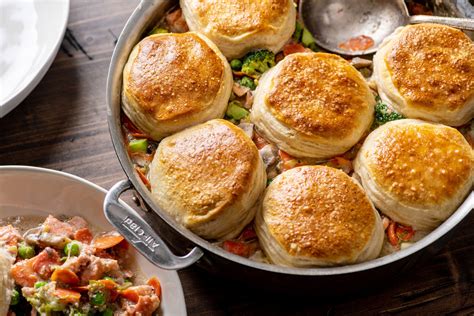 Salmon And Vegetable Biscuit Pot Pie Casserole — The Mom 100