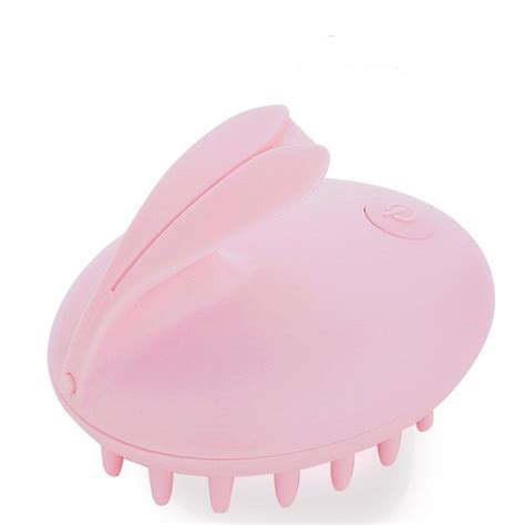 Electric Cute Rabbit Head Massager Magic Shampoo Massage Comb Bath Brush Scalp Massager Head