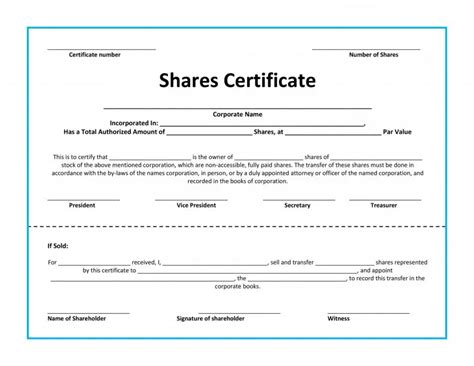 11+ STOCK Certificate Template FREE Download [Word, PDF]