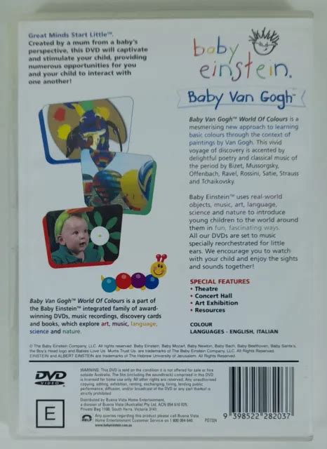 BABY EINSTEIN BABY Van Gogh World Of Colours DVD 2004 6 00