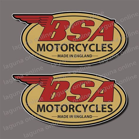 Bsa Logo Gloss Weatherproof Decal Sticker 6 Etsy