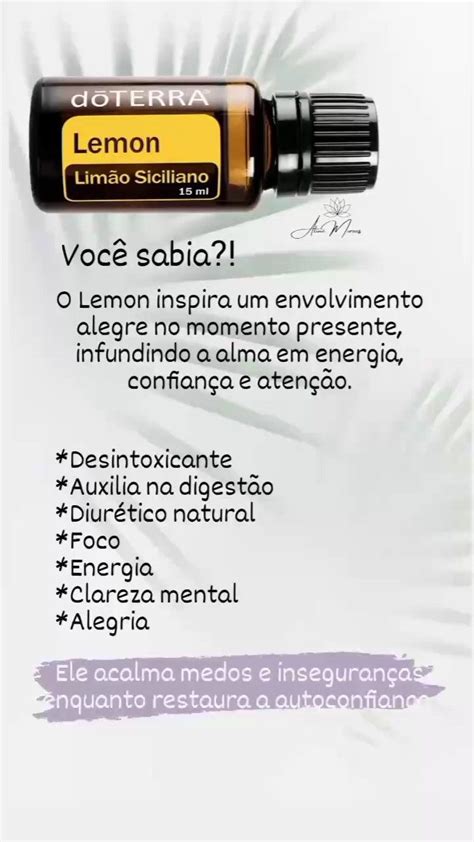 Leo Essencial Lemon Em Leos Essenciais Doterra Leo Essencial