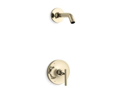 Kohler Purist® Rite Temp Shower Valve Trim With Lever Handle Less Showerhead And Reviews Wayfair