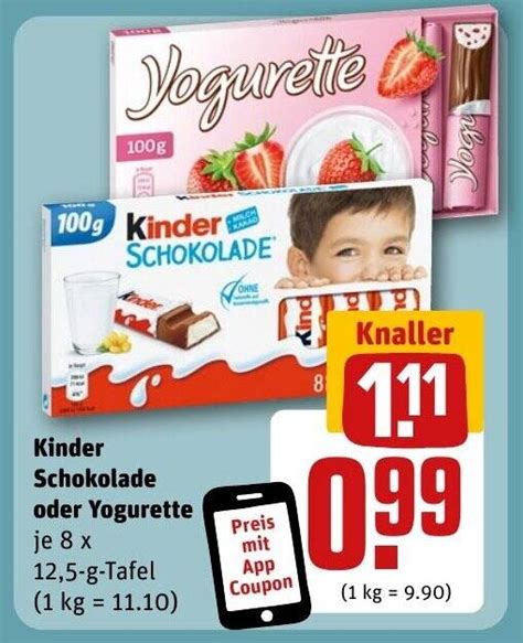 Kinder Schokolade Oder Yogurette Tilbud Hos Rewe