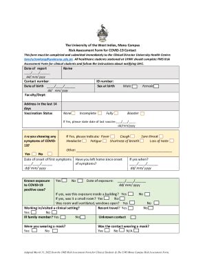 Fillable Online Covid Acknowledgement Of Risk Form Fax Email Print