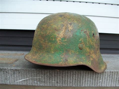 Original German Helmet M42 With Normandy Camouflage From Ww2 Catawiki