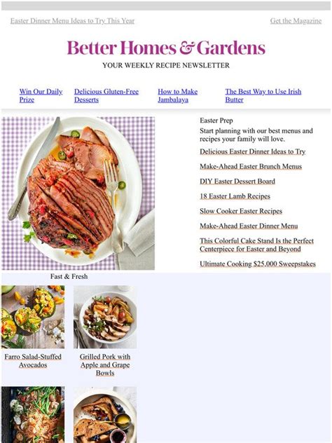 Better Homes And Gardens Our Best Menus And Recipes For Easter Milled