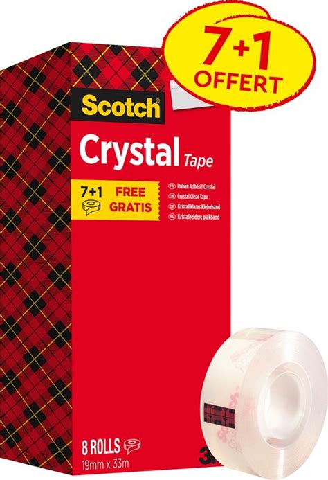 Value Pack 7 X Scotch® Crystal Tape Kartonnen Toren 19 Mm X 33 M 1