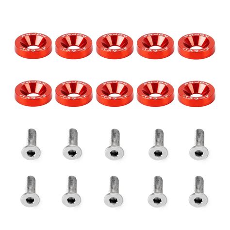 10pcs Voiture Modifié Hex Attaches Fender Rondelle Pare chocs Moteur