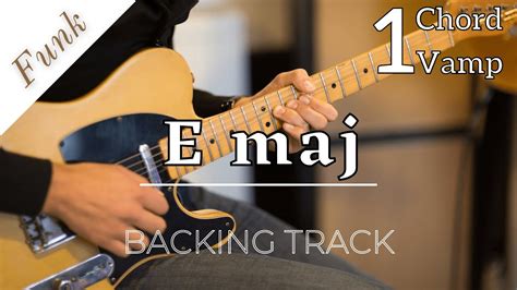 One Chord Backing Track Funk E Major Bpm Youtube