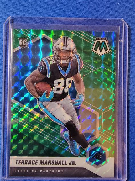 2021 Panini Mosaic Green Prizm Rookie Terrace Marshall Jr RC PANTHERS